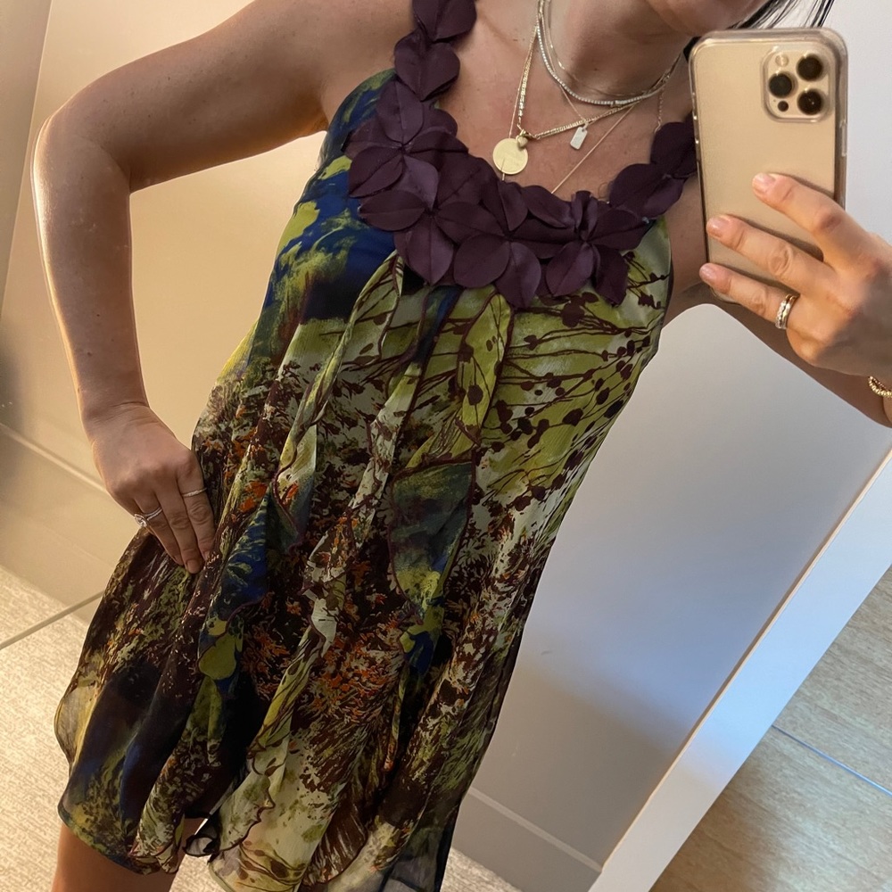 Flowy floral mini dress
